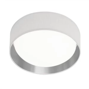 Integrated LED 1 Light Flush Ceiling Light White, Silver