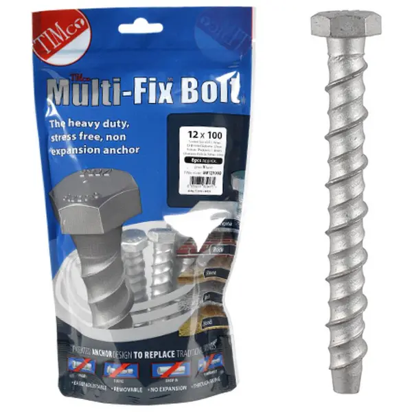 Multi Fix Bolt Hex Head Concrete Screws MF12100B Diameter: 12mm