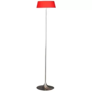 Floor Lamp With Tapered Shade Satin Nickel