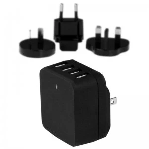 Startech.com 4-Port USB Wall Charger - International Travel - 34W/6.8A