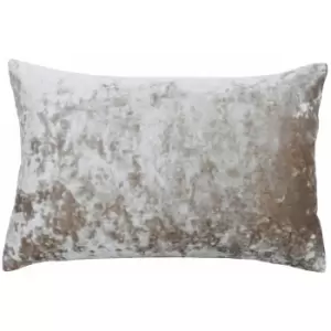 Paoletti Verona Crushed Velvet Cushion Cover, Oyster, 40 x 60 Cm