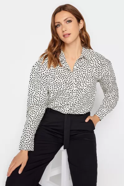 Tall Spot Print Longline Shirt