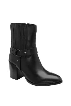 'Ohey' Leather Zip-Up Mid-Calf Boots