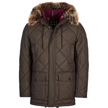 Barbour Holburn Quilted Jacket - Red