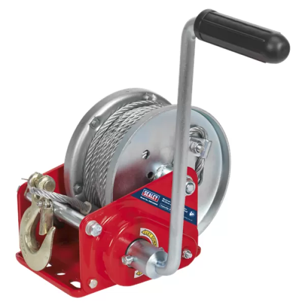 Sealey GWC2000B Geared Hand Winch Brake & Cable 900kg Capacity