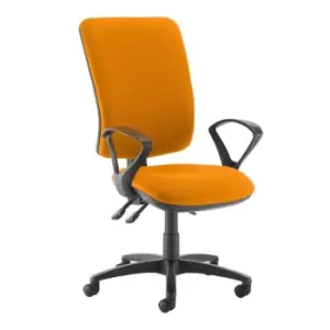 Dams MTO Senza Extra High Back Operator Chair with Fixed Arms - Costa Blue