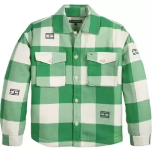 Tommy Hilfiger Sherpa Lined Checked Overshirt - Green