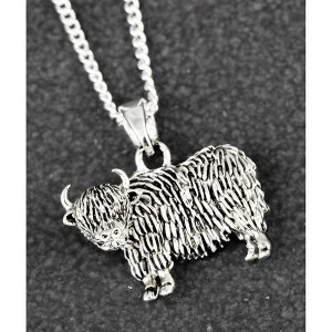 Highland Coo Silver Plated Necklace