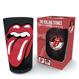 The Rolling Stones Logo Coloured Glass Premium Large Glass