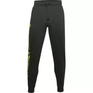 Under Armour Armour Rival Fleece Graphic Jogging Pants Mens - Black