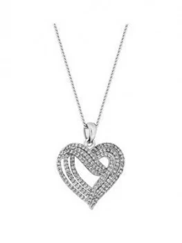 Jon Richard Jon Richard Cubic Zirconia Crystal Heart Pendant Necklace