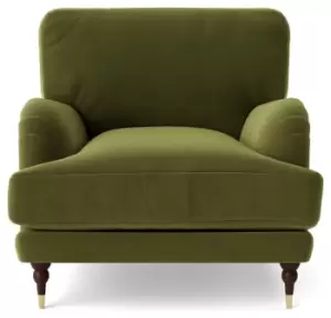 Swoon Charlbury Velvet Armchair - Fern Green