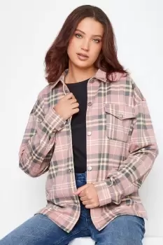 Tall Check Print Shacket