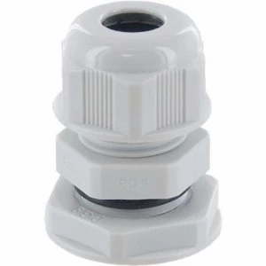 Zexum PG9 IP68 Nylon Cable Gland with Locknut - Black