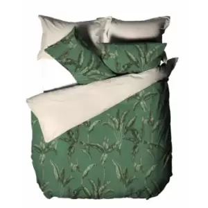 Linen House Livia Duvet Cover Set (Single) (Green) - Green