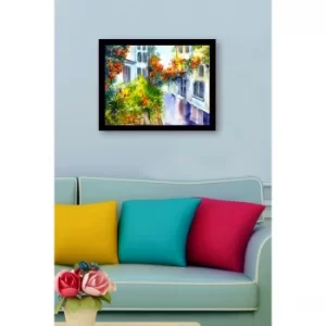 SC0632 Multicolor Decorative Framed MDF Painting