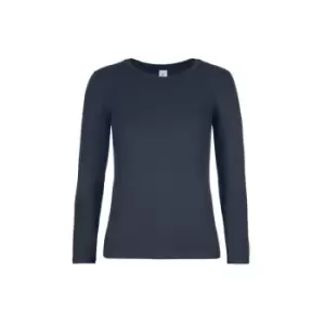 B&C Womens/Ladies #E190 LSL Top (M) (Navy)