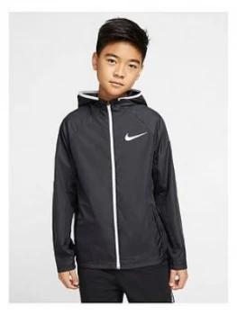 Nike Boys Sport Woven Jacket - Black/White Size M 10-12 Years