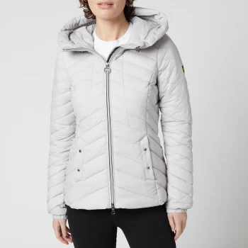 Barbour International Womens Sitka Quilted Jacket - Ice White - UK 8