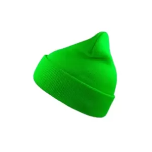 Atlantis Wind Double Skin Beanie With Turn Up (One Size) (Safety Green)