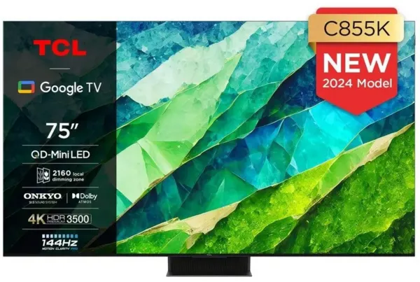 TCL 75" 75C855K Smart 4K Ultra HD Mini QLED TV