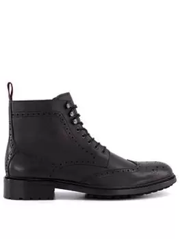 Dune London Colonel's Boot - Black, Size 7, Men