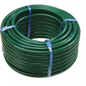 Faithfull PVC Reinforced Garden Hose Pipe 1/2" / 12.5mm 15m Green