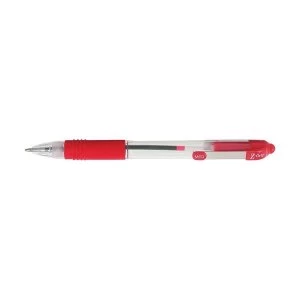 Zebra Z-Grip Retractable Ballpoint Pen Metal Clip Medium Red - Pack of 12 Pens