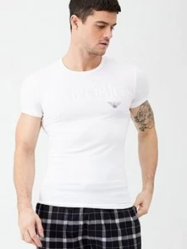 Emporio Armani Mega Logo T-Shirt White Size S Men