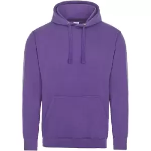 Awdis Unisex College Hooded Sweatshirt / Hoodie (S) (Purple)