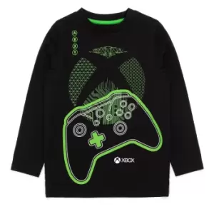 Xbox Boys Game Controller Long-Sleeved Pyjama Set (13-14 Years) (Black/Green)