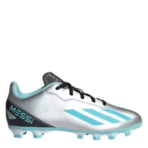 adidas X.4 Junior Firm Ground Football Boots - Silver