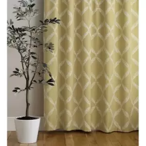 Paoletti Olivia Pencil Pleat Curtains (90in x 54in) (Citrus Yellow) - Citrus Yellow