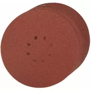 Silverline - Hook & Loop Discs Punched 225mm 10pk - 225mm 60 Grit