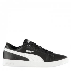 Puma Smash Leather Trainers Ladies - Black/White