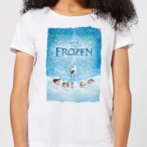 Disney Frozen Snow Poster Womens T-Shirt - White - 3XL