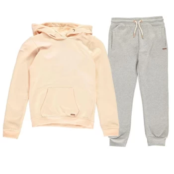 Firetrap 2 Piece Jogging Set Junior Girls - Blush/Grey