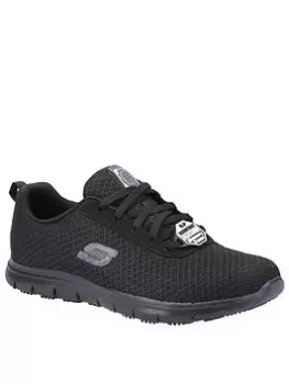 Skechers Lace Up Slip Resistant Workwear Trainers, Black, Size 7, Women