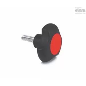 Elesa - Lobe knob-VTT.40-C-p-M8x60-C6 Red