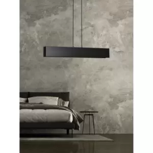 Gentor Black Bar Pendant Ceiling Light 3x E27