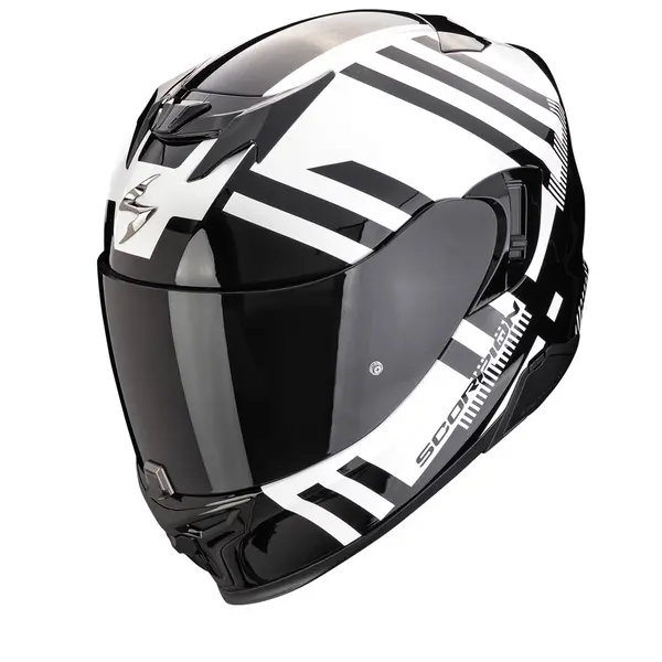 Scorpion EXO-520 Evo Air Banshee Pearl White-Black Full Face Helmet 2XL