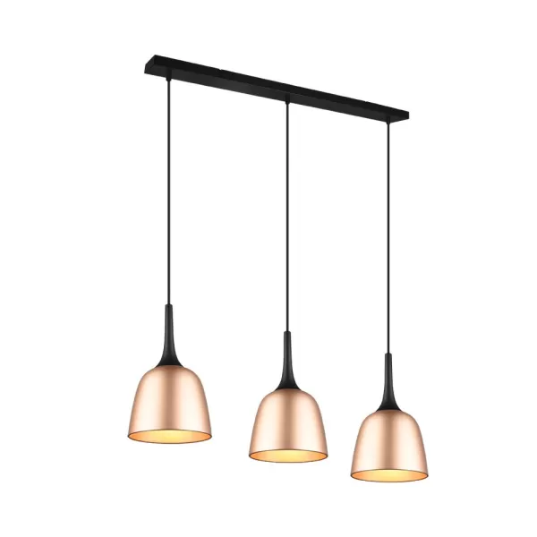 Chiron Modern 3 Light Bar Pendant Ceiling Light Brass Matt