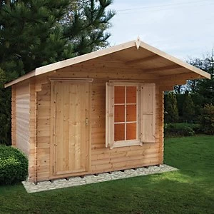 Shire Hopton Security Log Cabin with Shuttered Window 10 x 6 ft