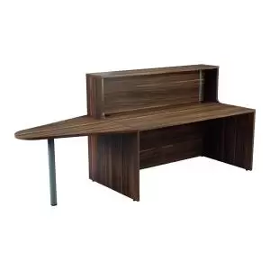 Reception Unit 1400 with Extension - Dark Walnut Sides with Dark Walnut Top