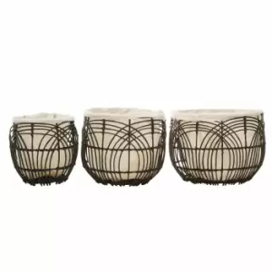 Interiors by PH Set of 3 Rattan Baskets