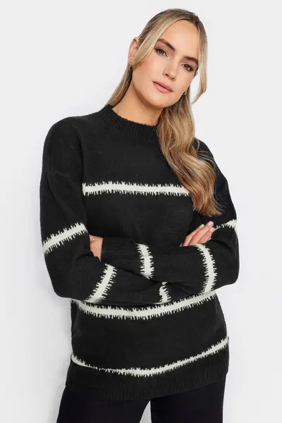 Long Tall Sally Tall Stripe Jumper Black