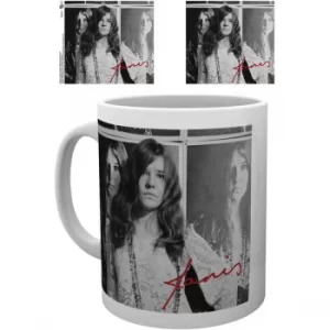 Janis Joplin Wolman BW Ceramic Mug