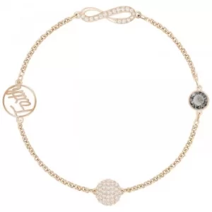 Ladies Swarovski Rose Gold Plated Remix Infinity Bracelet