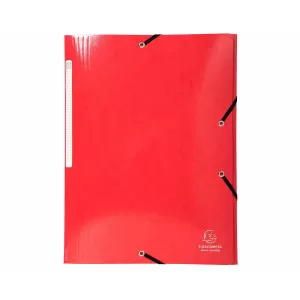 Exacompta Iderama 3-Flap Elasticated Folder A4 300 Sheets 240 x 320 mm Pressboard With Polypropylene Red