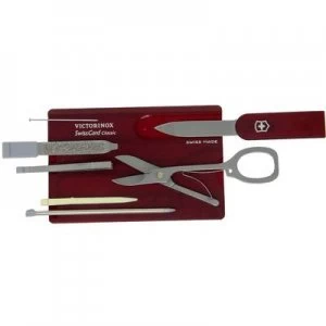 Victorinox SwissCard 0.7100.T Pocket toolkit No. of functions 10 Ruby red